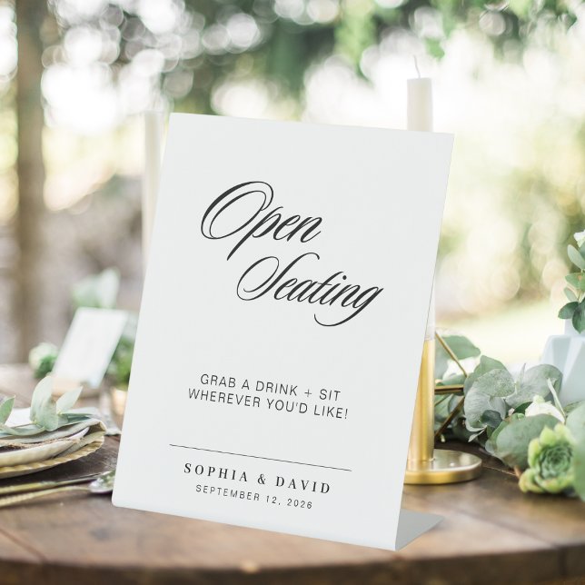Open Seating Sign | Modern Minimalist Wedding Sign (Creator Uploaded)