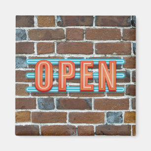 OPEN SIGN MAGNET