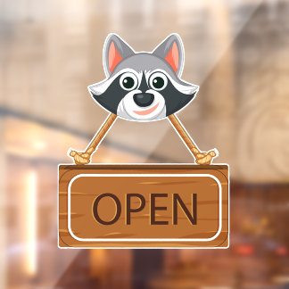 Open Sign Window Cling