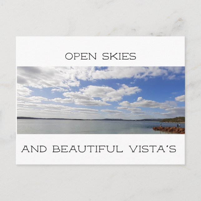Open Skies Moving Postcard (Front)