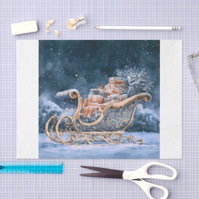 Open Sleigh Tissue Paper (Craft)
