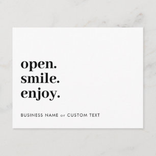 Open Smile Enjoy Candle Care Thank You Business Enclosure Card