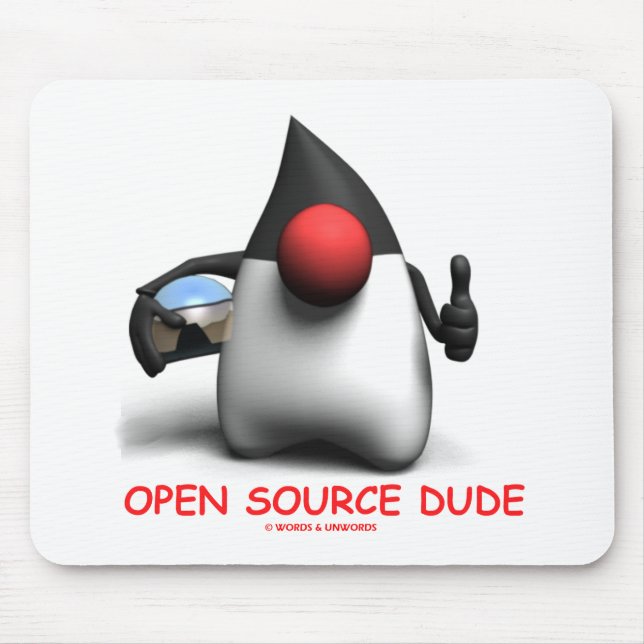 Open Source Dude (Software Developer Duke) Mouse Pad (Front)
