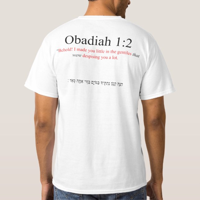 Open Source Translation Obadiah 1:2 T-Shirt (Back)