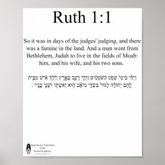 Open Source Translation Ruth 1:1 Poster