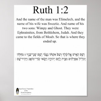 Open Source Translation Ruth 1:2 Poster