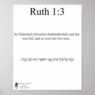 Open Source Translation Ruth 1:3 Poster