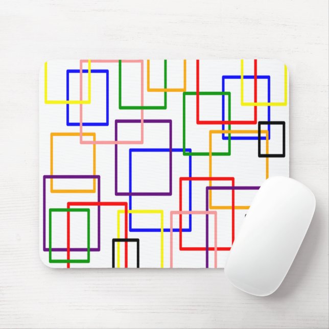 Open Squares Mouse Pad (With Mouse)