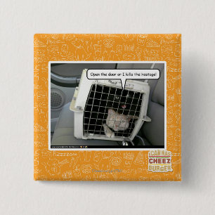 Open the door 15 cm square badge
