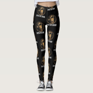 Open The Door Funny Cat Meme Cat Gang Humour Desig Leggings