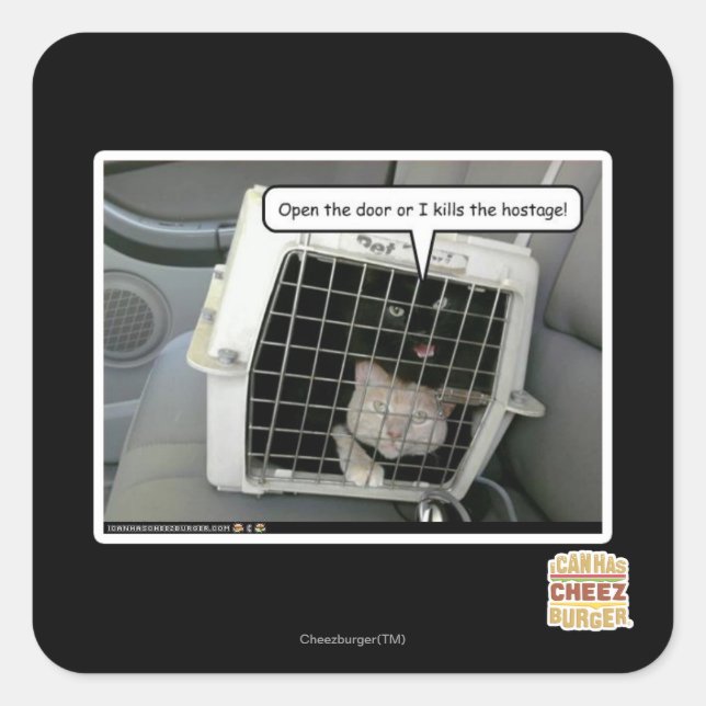 Open the door square sticker (Front)