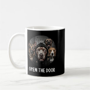 Open The Door Zombie Dogs Funny Halloween Dog Coffee Mug
