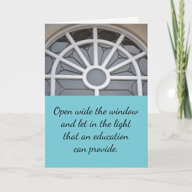 Open the Window High School Graduation Card (Front)