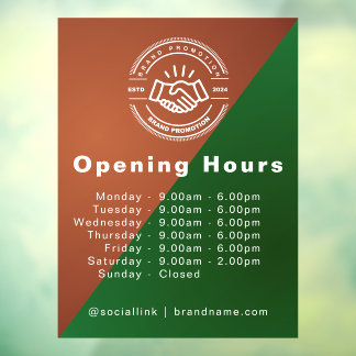 Open Times | Business Logo Opening Hours