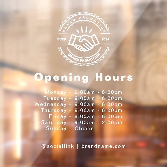Open Times Business Logo Opening Hours Transparent (Sheet 2)