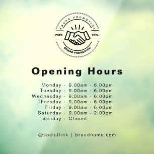 Open Times Business Logo Opening Hours Transparent