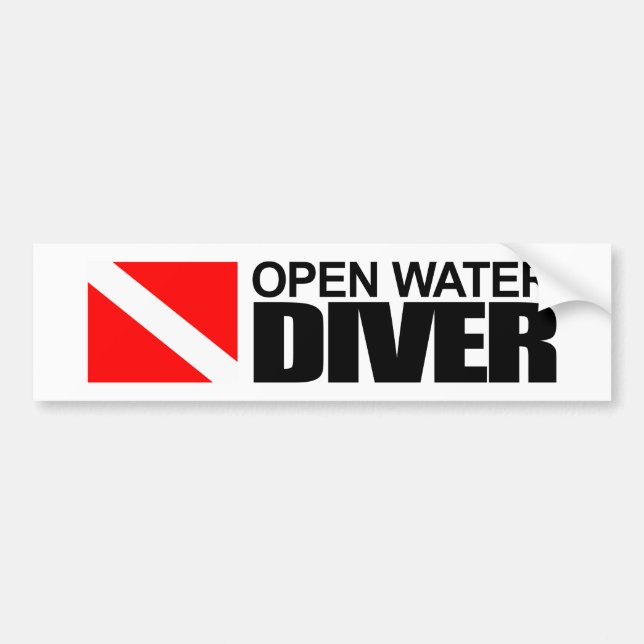 Open Water Diver Bumper Sticker (Front)