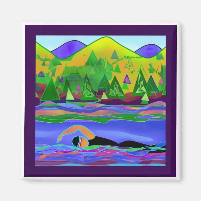 Open Water Solo Magnet (Front)