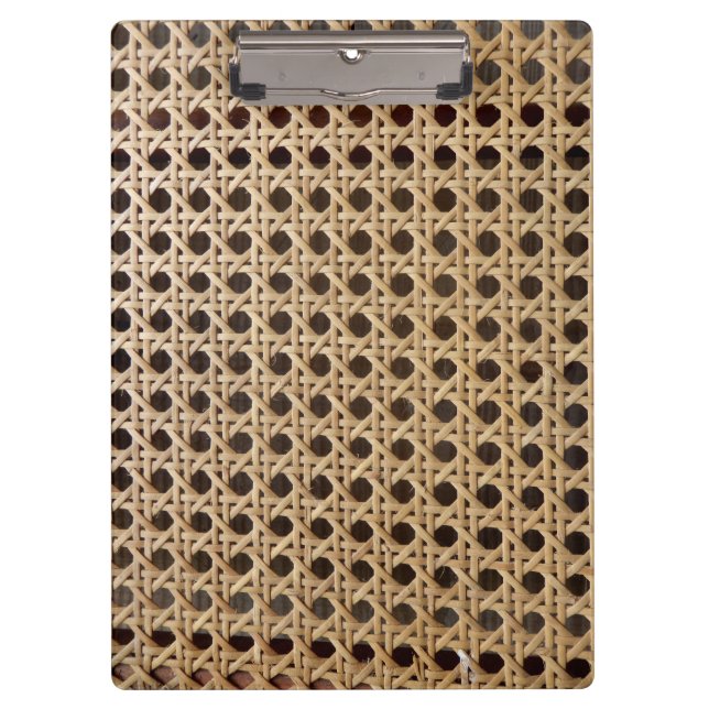 Open Weave Rattan Cane Clipboard (Front)