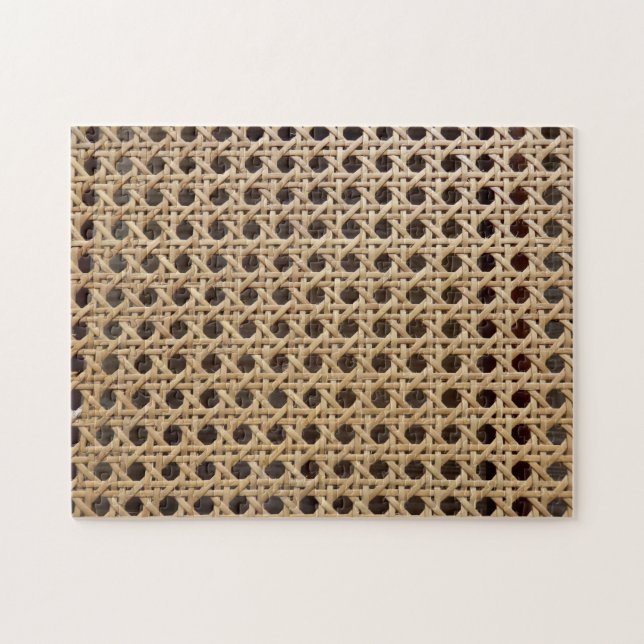 Open Weave Rattan Cane Photo Puzzle with Gift Box (Horizontal)