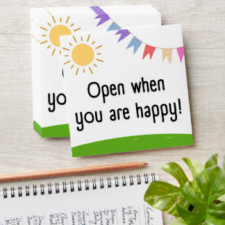 Open when you are happy envelope