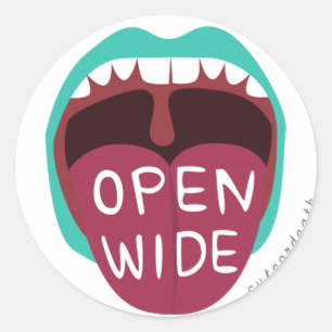 Open Wide Sticker Sheet