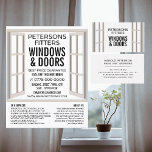 Open Window Design, Window & Door Fitter Company Flyer<br><div class="desc">Open Window Design,  Window & Door Fitter Company Advertising Flyer by The Business Card Store.</div>