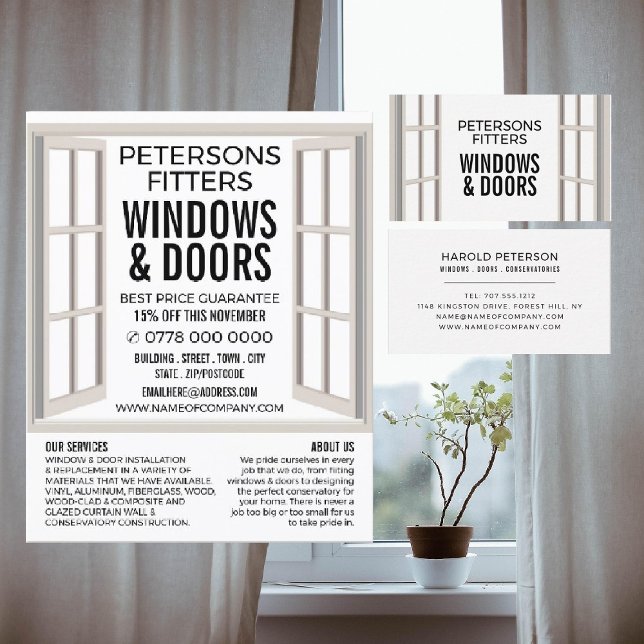 Open Window Design, Window & Door Fitter Company Flyer (Creator Uploaded)