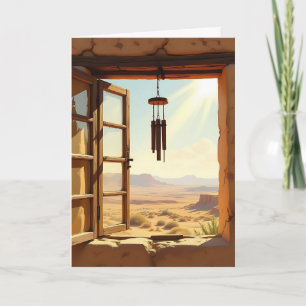 Open Window in the Desert Happy Birthday Card