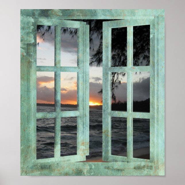 Open Window Kauai Sunset Poster (Front)