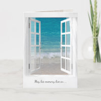 open window ocean beach scene sympathy