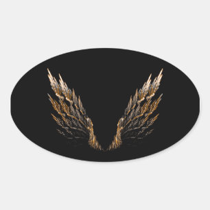 Open Wings Oval Sticker