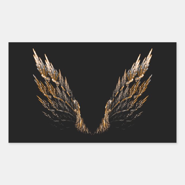 Open Wings Rectangular Sticker (Front)