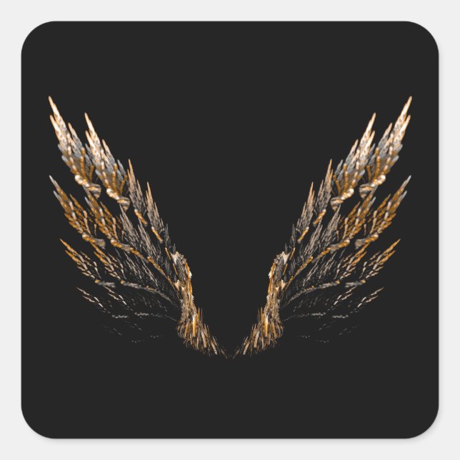 Open Wings Square Sticker (Front)