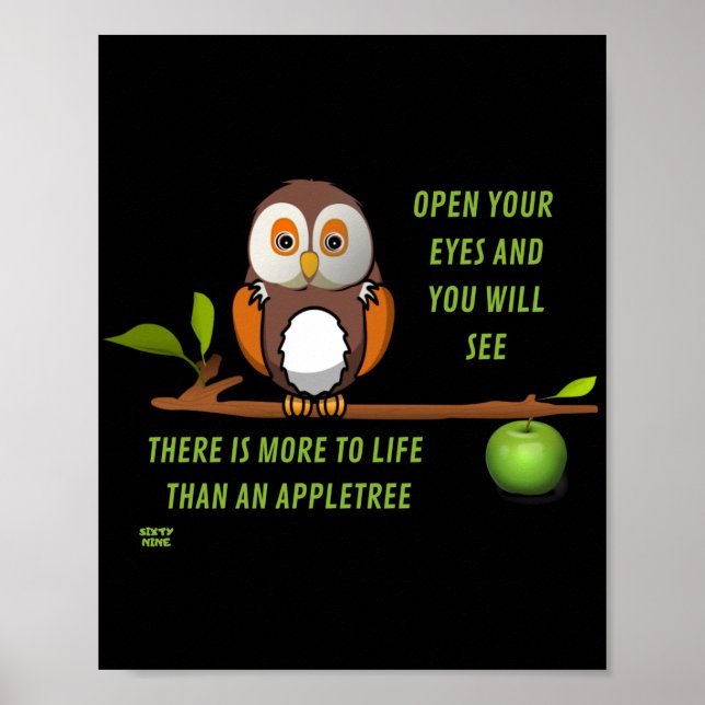 "OPEN YOUR EYES AND YOU WILL SEE" funny            Poster (Front)