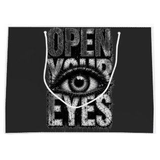 Open Your Eyes Grunge Gothic Eye Streetwear Art Large Gift Bag