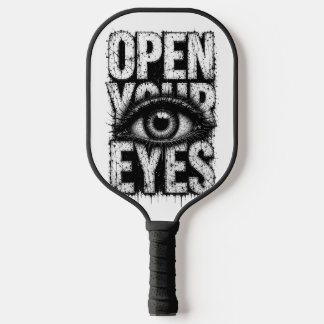 Open Your Eyes Grunge Gothic Eye Streetwear Art Pickleball Paddle