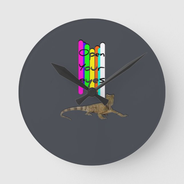 Open your eyes Wall Clock (Front)
