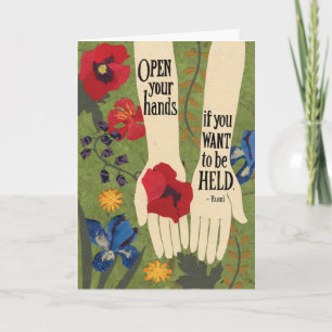 Open Your Hands in Garden (Rumi) Card
