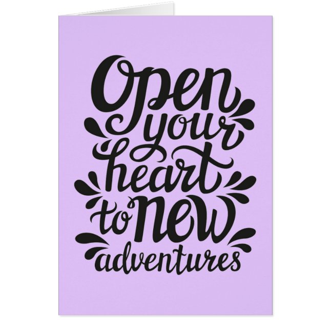 Open Your Heart To New Adventures (Front)