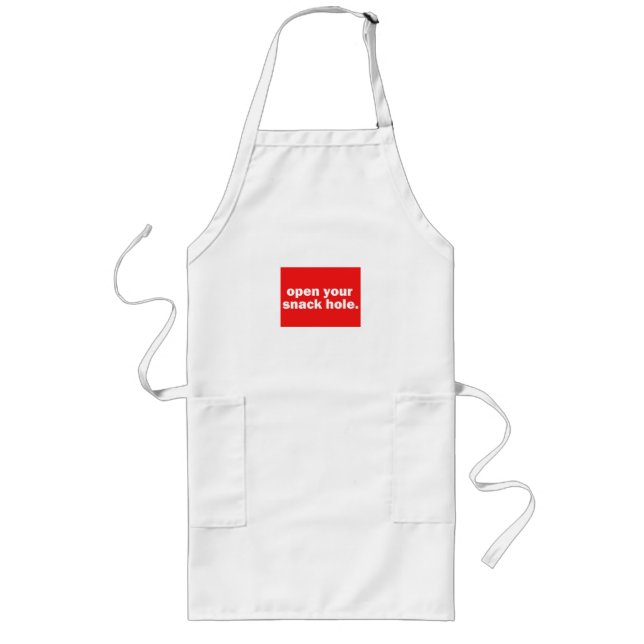 Open Your Snack Hole Funny BBQ Apron (Front)