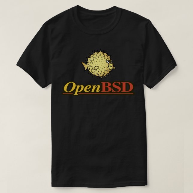 OpenBSD Logo Sticker T-Shirt (Design Front)