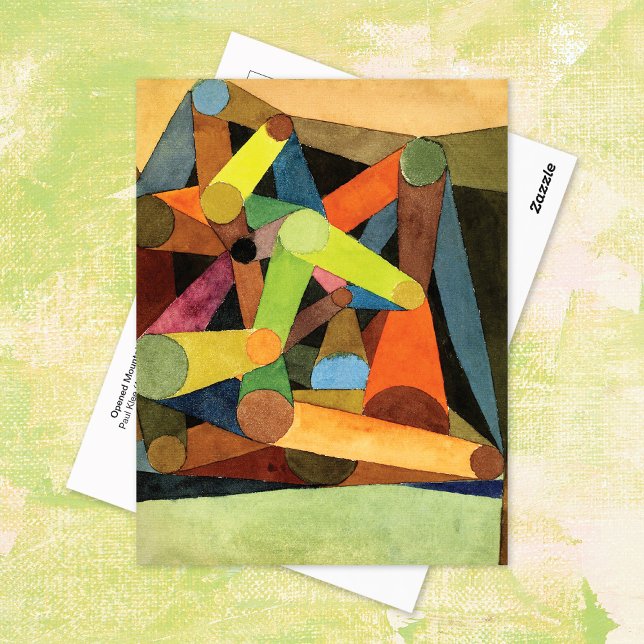 Opened Mountain Abstract Paul Klee Postcard (Creator Uploaded)