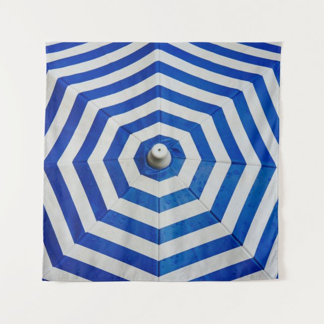 Opened striped umbrella tapestry (Front)