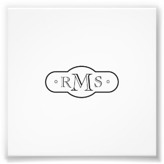 Openface Font Monogrammed Corporate Photo Print