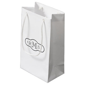Openface Font Monogrammed Corporate Small Gift Bag