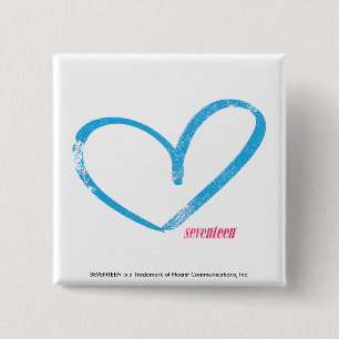 OpenHeart Aqua 15 Cm Square Badge