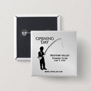 Opening Day Fishing Club 15 Cm Square Badge