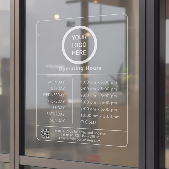 Opening Hours Business Logo QR Code Transparent (Creator Uploaded)