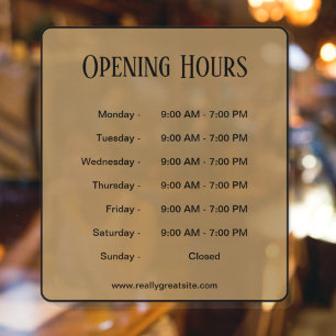 Opening Hours l Black & Brown Business Time